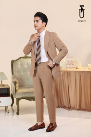 Vest Nam Nâu Nhạt