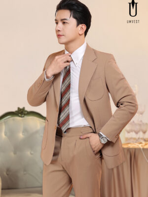 Vest Nam Nâu Nhạt