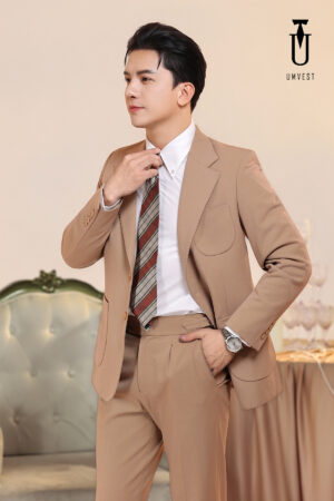 Vest Nam Nâu Nhạt