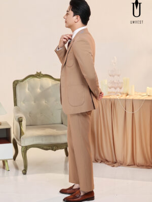 Vest Nam Nâu Nhạt