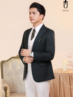 Vest Nam Rêu Phối Trắng