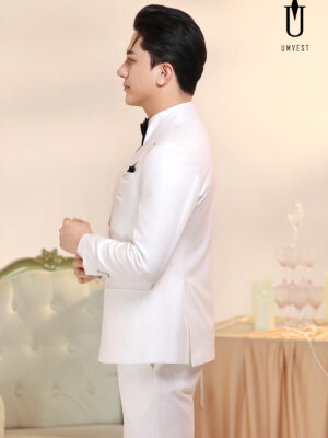 Vest Nam Trắng 6 Cúc