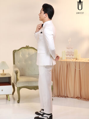 Vest Nam Trắng 6 Cúc