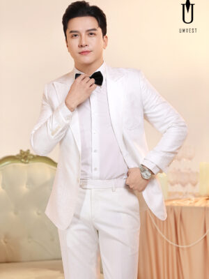 Vest Nam Trắng Gấm