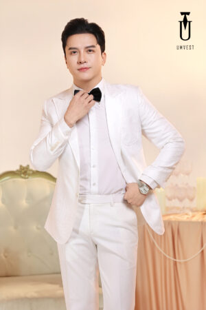 Vest Nam Trắng Gấm