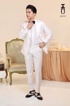Vest Nam Trắng Gấm