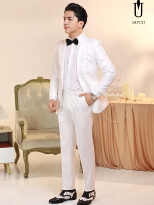 Vest Nam Trắng Gấm