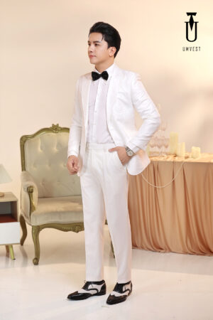 Vest Nam Trắng Gấm