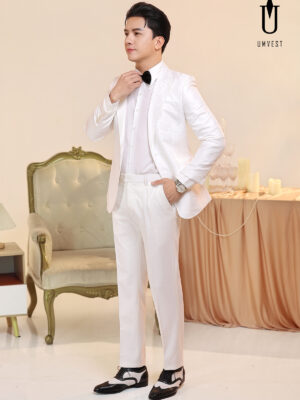 Vest Nam Trắng Gấm