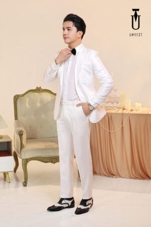 Vest Nam Trắng Gấm