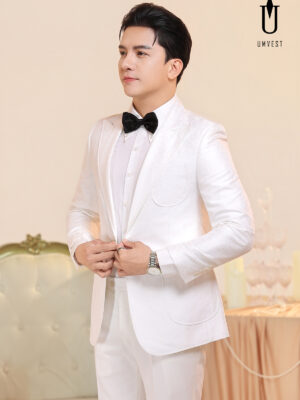 Vest Nam Trắng Gấm