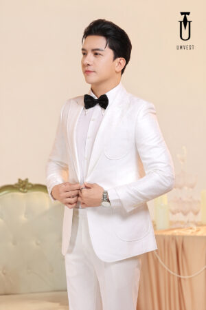Vest Nam Trắng Gấm