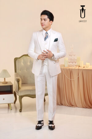 Vest Nam Trắng Gile