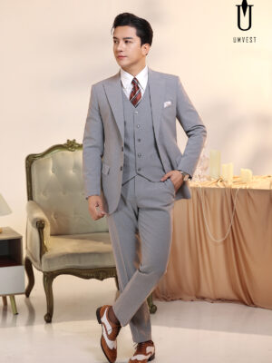 Vest Nam Xám Dạ Sáng Gile