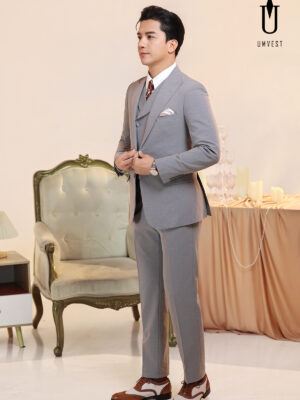 Vest Nam Xám Dạ Sáng Gile Sam