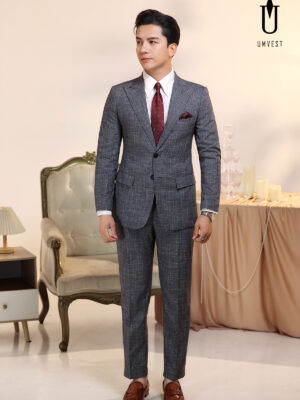 Vest Nam Xám Trắng Xước