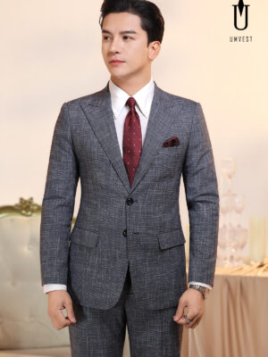 Vest Nam Xám Trắng Xước