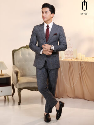 Vest Nam Xám Trắng Xước