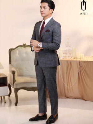 Vest Nam Xám Trắng Xước