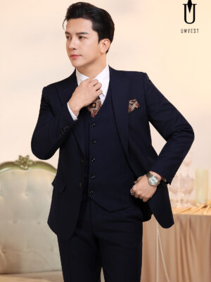 Vest Nam Xanh Đen Gile 2