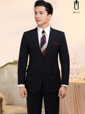 Vest Nam Xanh Đen Caro