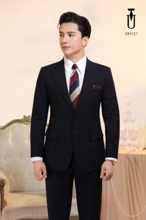 Vest Nam Xanh Đen Caro