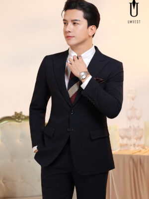 Vest Nam Xanh Đen Caro