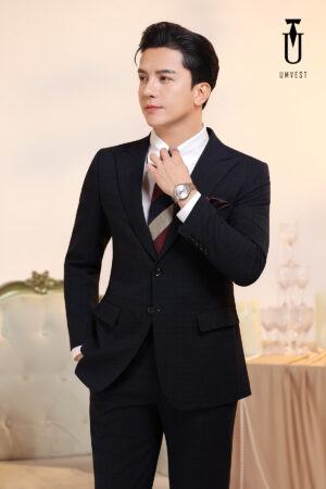 Vest Nam Xanh Đen Caro