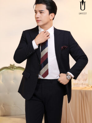 Vest Nam Xanh Đen Caro