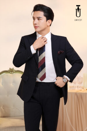 Vest Nam Xanh Đen Caro