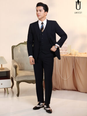 Vest Nam Xanh Đen Caro Gile