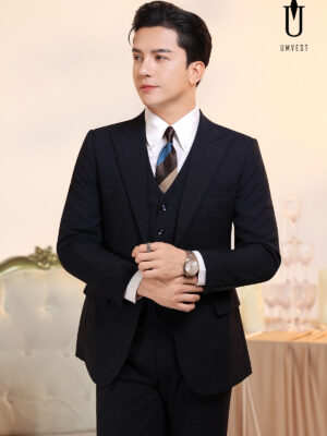 Vest Nam Xanh Đen Caro Gile