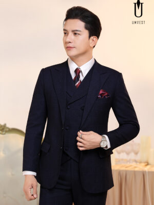 Vest Nam Xanh Đen Phẩy Gile Sam