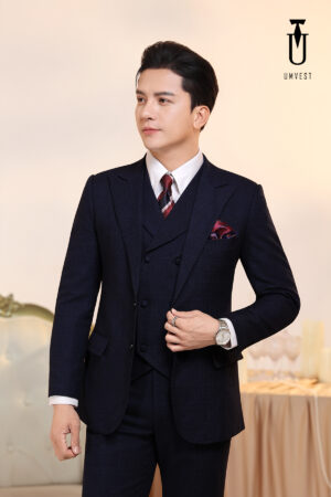 Vest Nam Xanh Đen Phẩy Gile Sam
