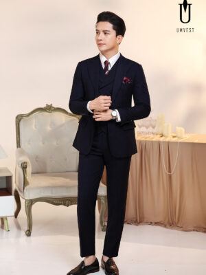 Vest Nam Xanh Đen Phẩy Gile Sam