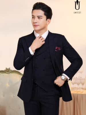 Vest Nam Xanh Đen Phẩy Gile Sam