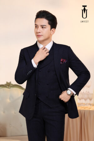 Vest Nam Xanh Đen Phẩy Gile Sam