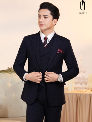 Vest Nam Xanh Đen Phẩy Gile Sam