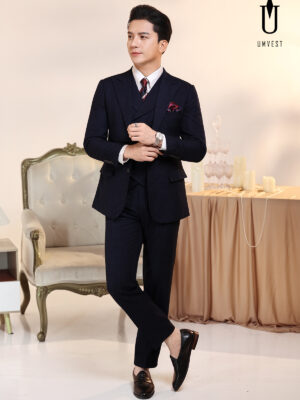 Vest Nam Xanh Đen Phẩy Gile Sam