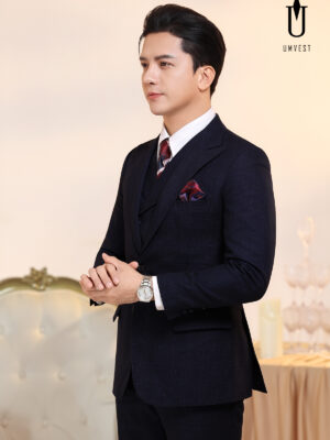 Vest Nam Xanh Đen Phẩy Gile Sam