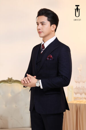 Vest Nam Xanh Đen Phẩy Gile Sam