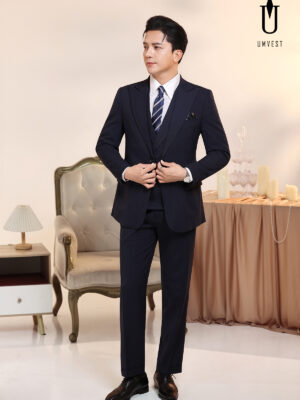 Vest Xanh Đen Vải Xương Cá Gile