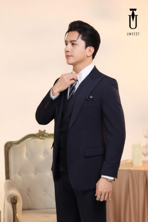 Vest Xanh Đen Vải Xương Cá Gile