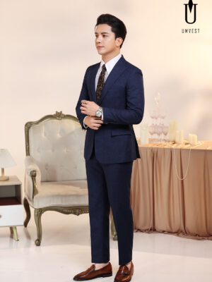 Vest Nam Xanh Dương Đậm Phẩy