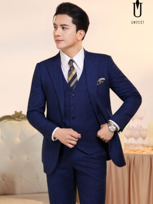 Vest Nam Xanh Dương Phẩy Gile