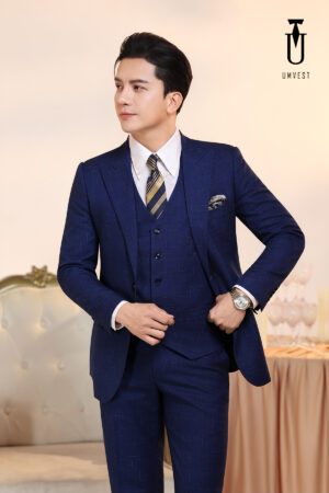 Vest Nam Xanh Dương Phẩy Gile