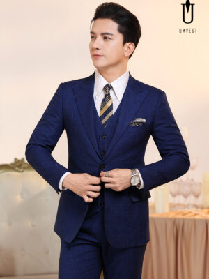 Vest Nam Xanh Dương Phẩy Gile