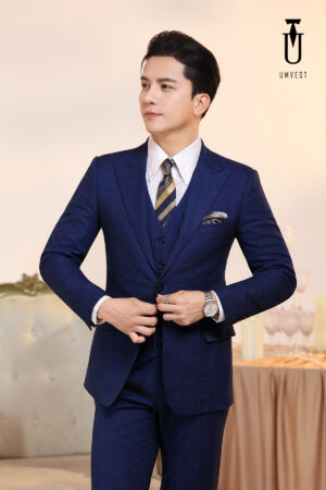 Vest Nam Xanh Dương Phẩy Gile