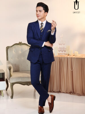 Vest Nam Xanh Dương Phẩy Gile