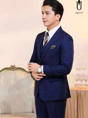 Vest Nam Xanh Dương Phẩy Gile